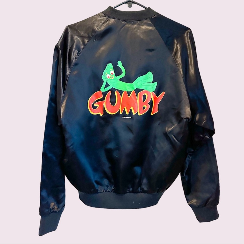 Vintage Gumby satin bomber